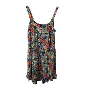 Wild Fable Floral Mini Dress Multicolored Cottagecore Spring Summer Sleeveless M